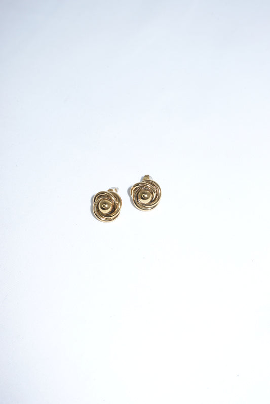 Stainless Steel Rose Earrings