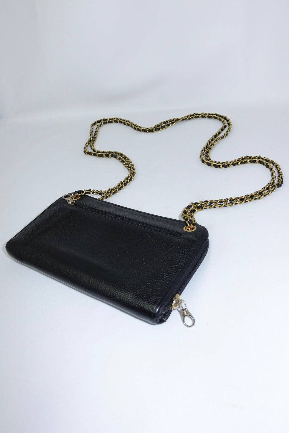 Chanel Re-Worked Black Zip W.O.C.