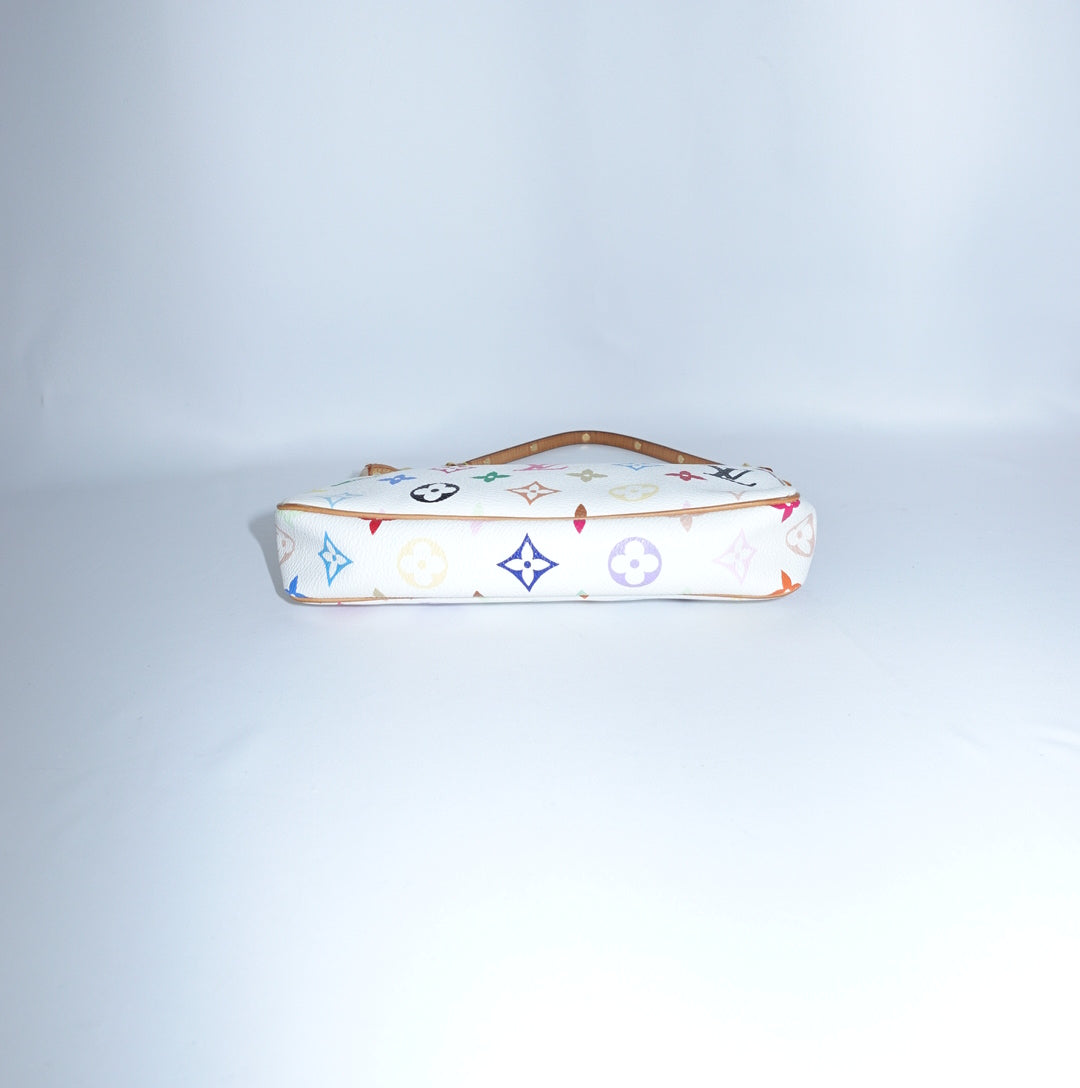 Louis Vuitton Murakami Pochette White Monogram Canvas