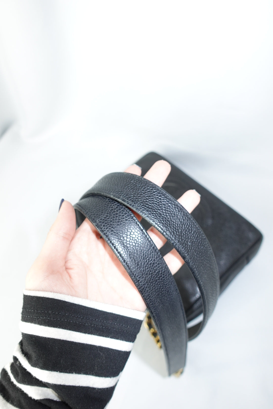 Borsa tote Chanel vintage rara a doppia faccia