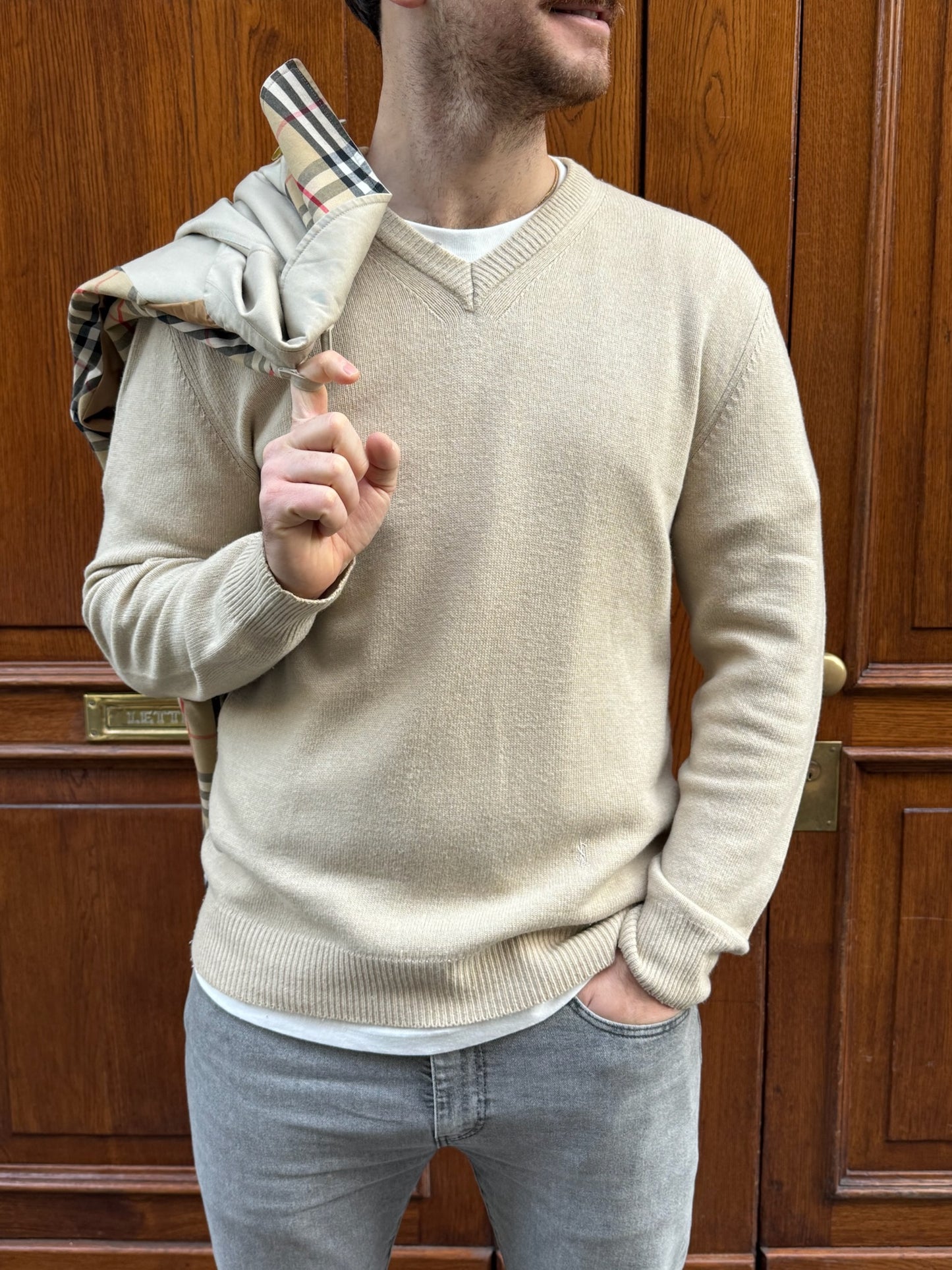 Yves Saint Laurent Beige Sweater