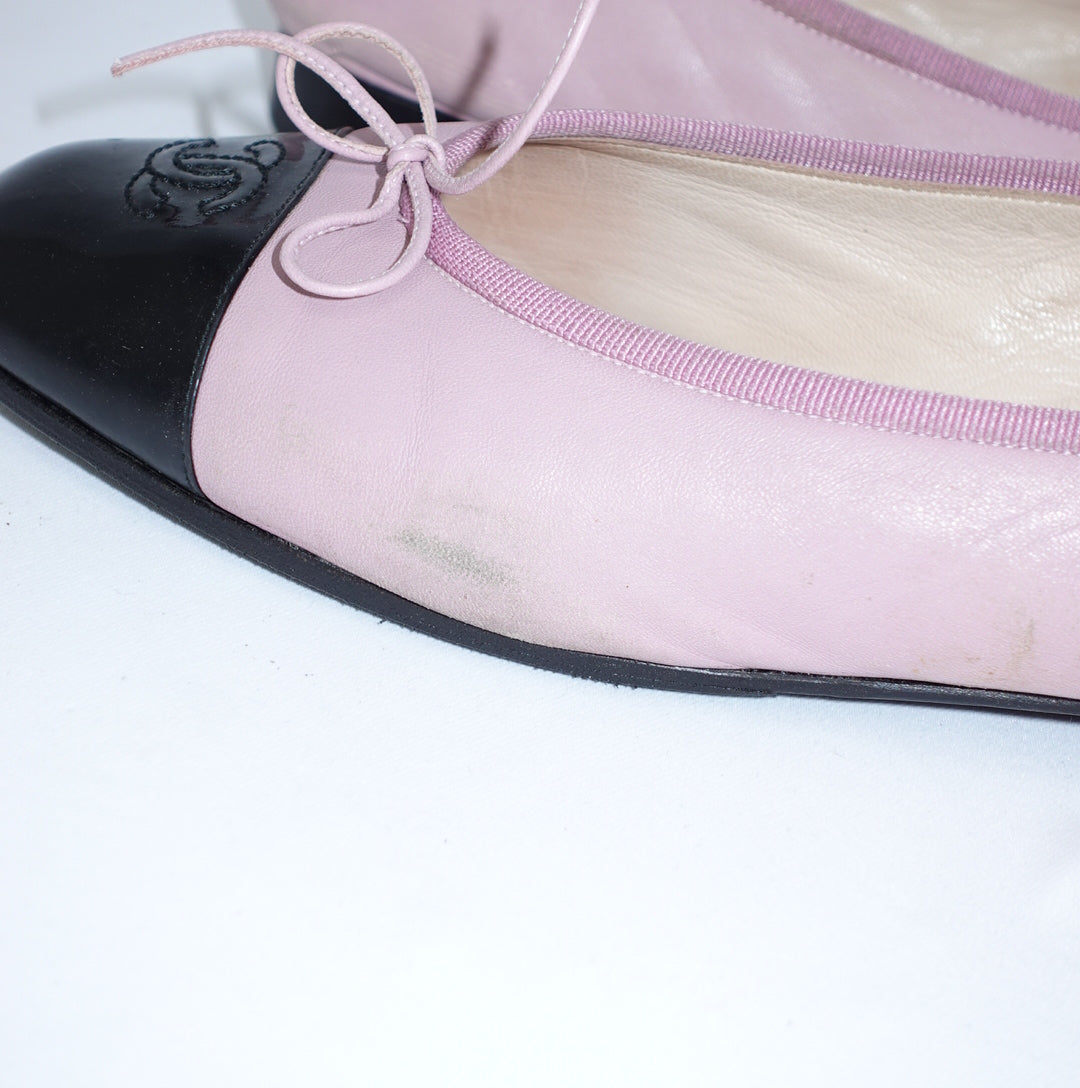 Chanel Pink Ballet Flats 39.5