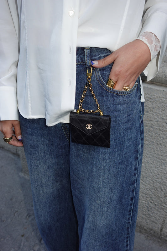Re-Worked Chanel Timeless Satin Vintage Mini W.O.C