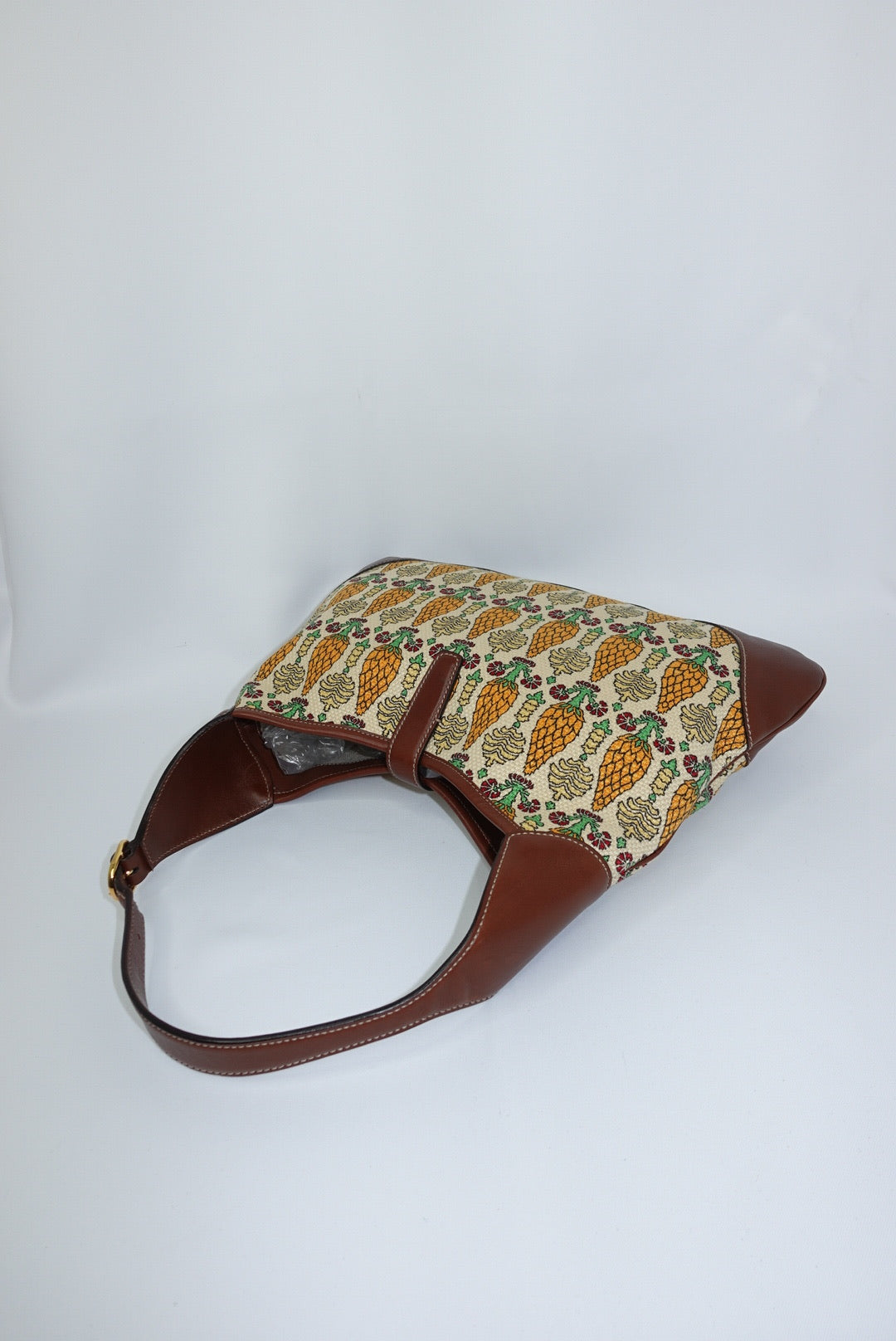 Gucci Jackie Vintage Hobo Brown & Yellow Print Bag