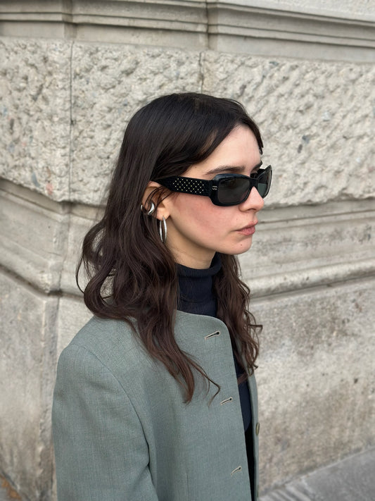 Chanel Vintage Y2K Black Sunglasses