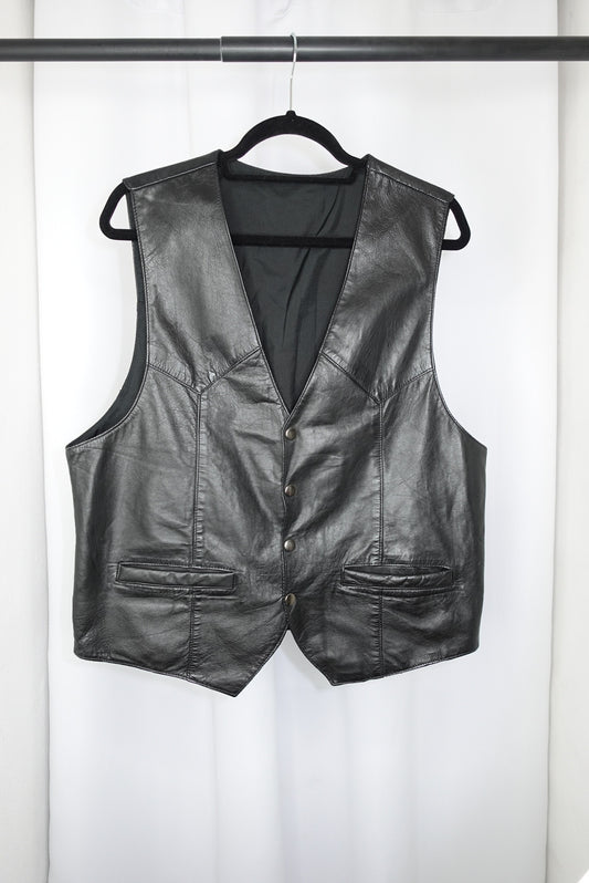 Black Leather Vest