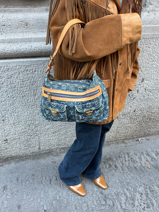 Louis Vuitton Monogram Denim Baggy PM Shoulder Bag