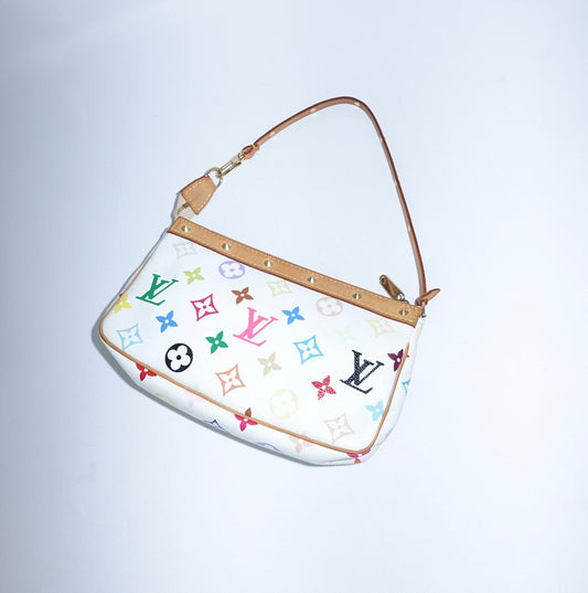 Louis Vuitton Murakami Pochette White Monogram Canvas