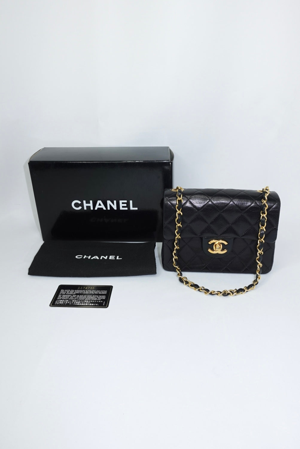 Classic Timeless Vintage Black Mini Square FULL SET