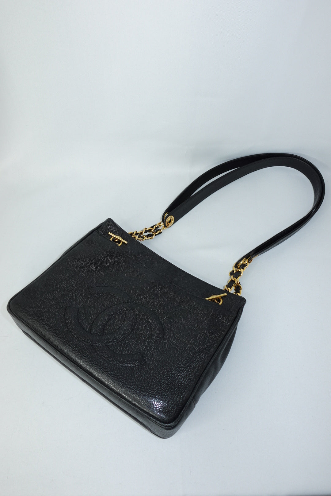 Borsa tote Chanel vintage rara a doppia faccia