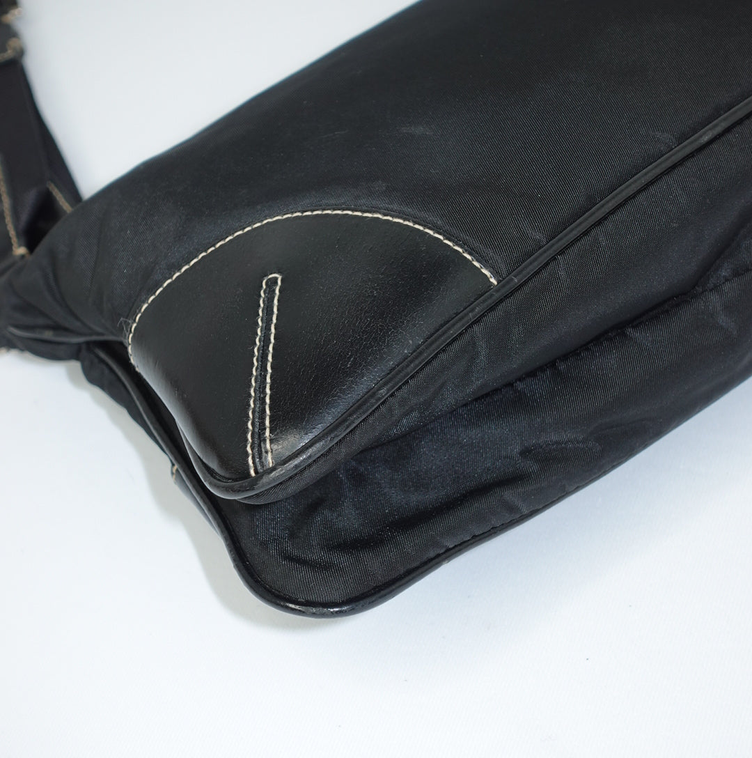 Prada Black Nylon Shoulder Bag