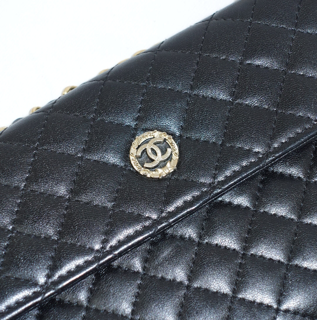 Chanel Black Wallet w/Chain