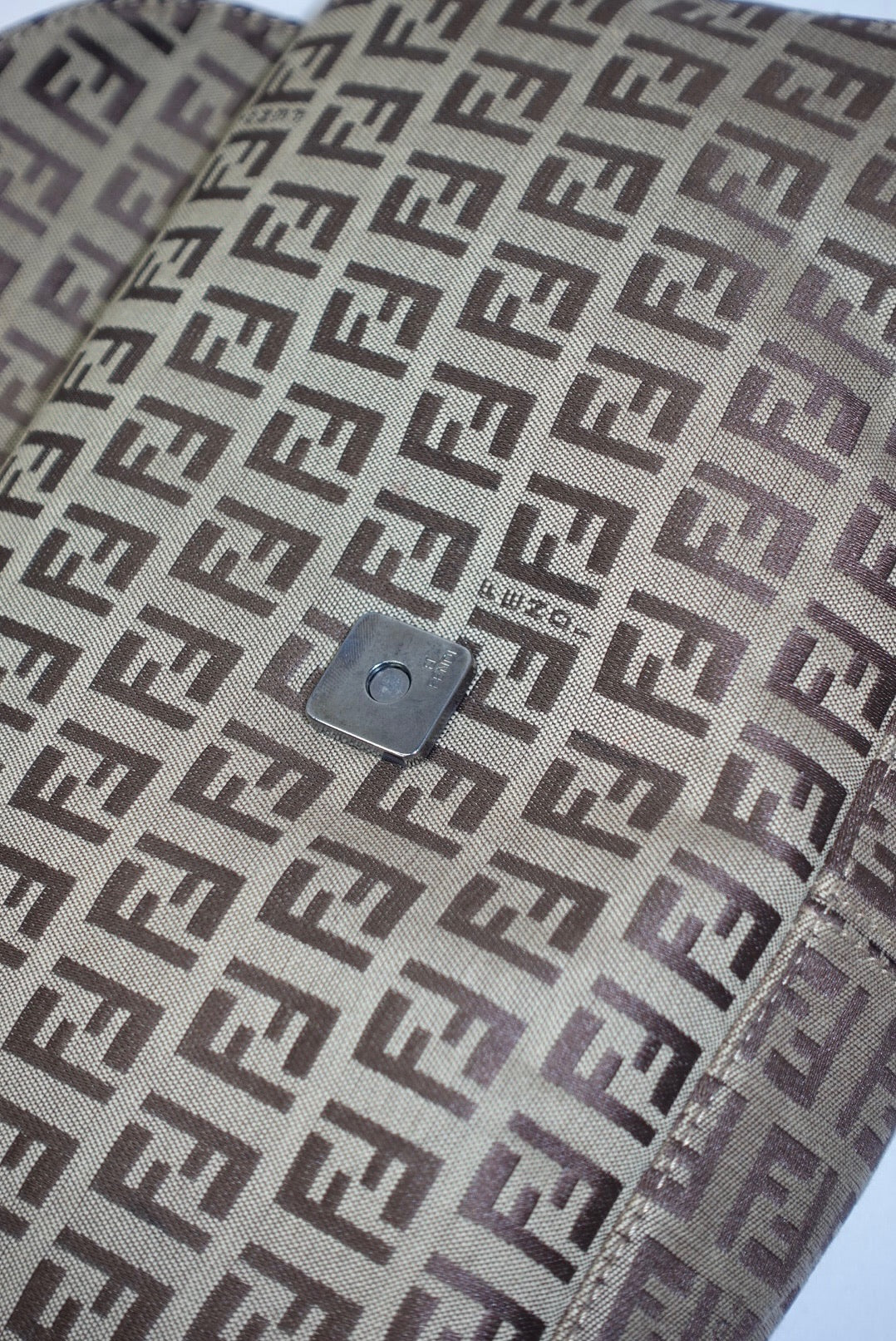 Fendi Vintage Baguette with FF Zucchini Brown Canvas