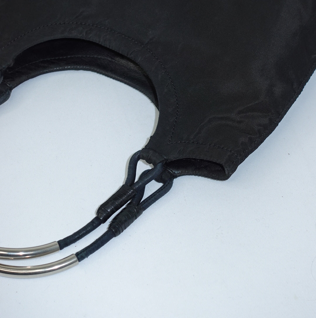 Prada Nylon Tote Metal Strap