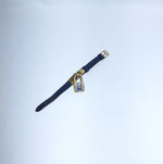 Hermès Kelly Vintage Watch Gold Tone Padlock Navy Strap