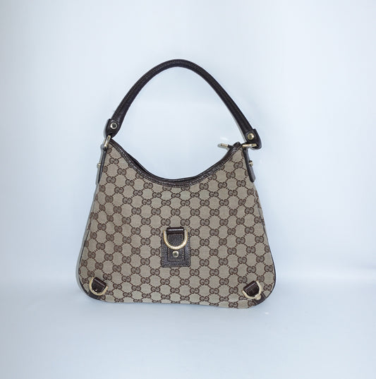 Gucci Canvas Monogram Hobo Bag