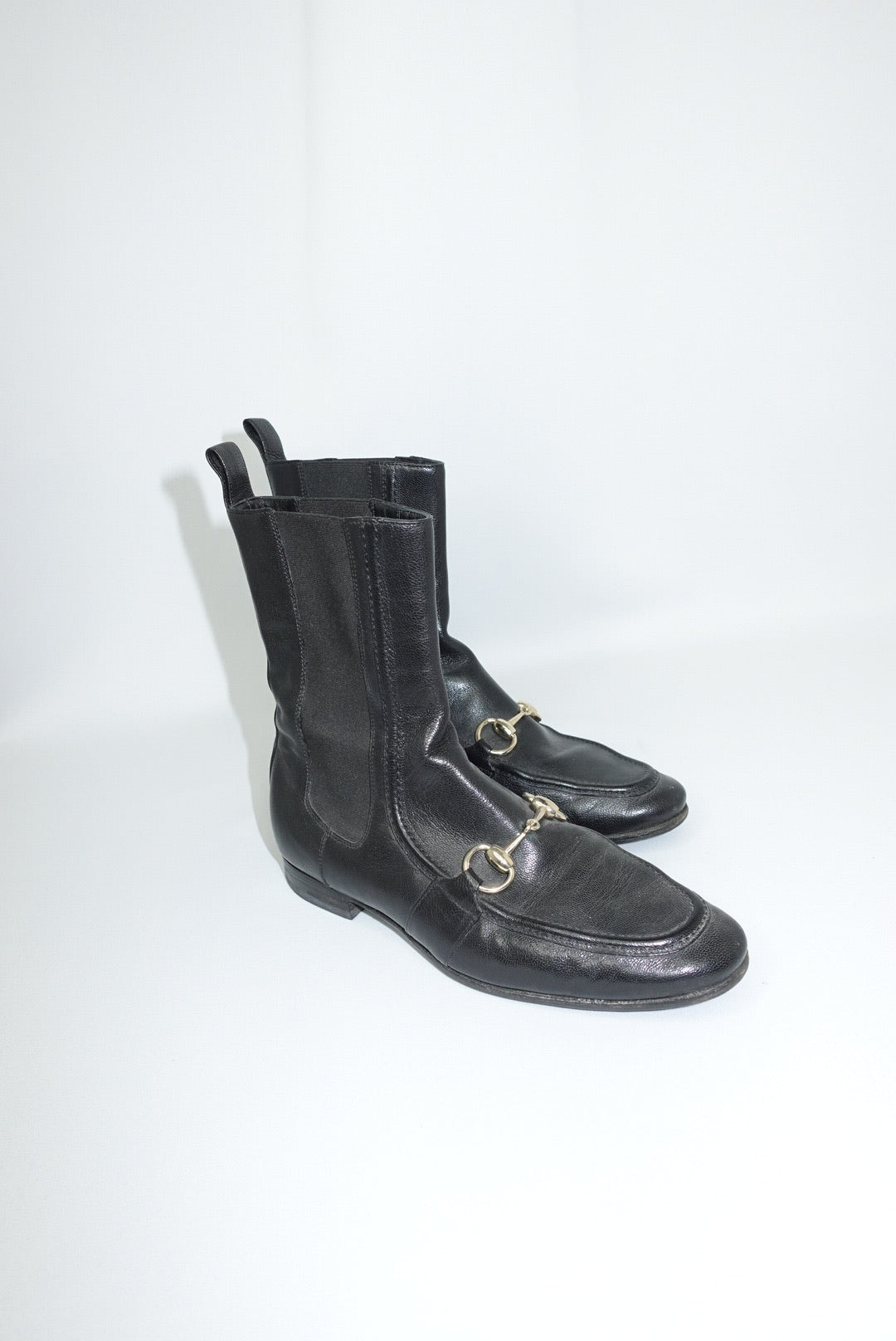 162. Gucci Horsebit Ankle Boots 36 C