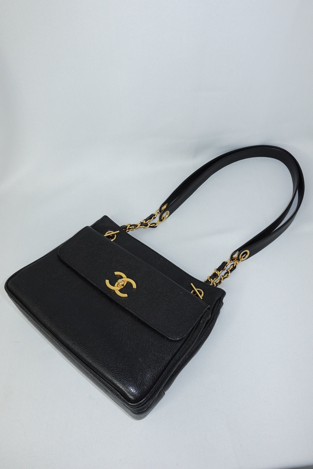 Borsa tote Chanel vintage rara a doppia faccia