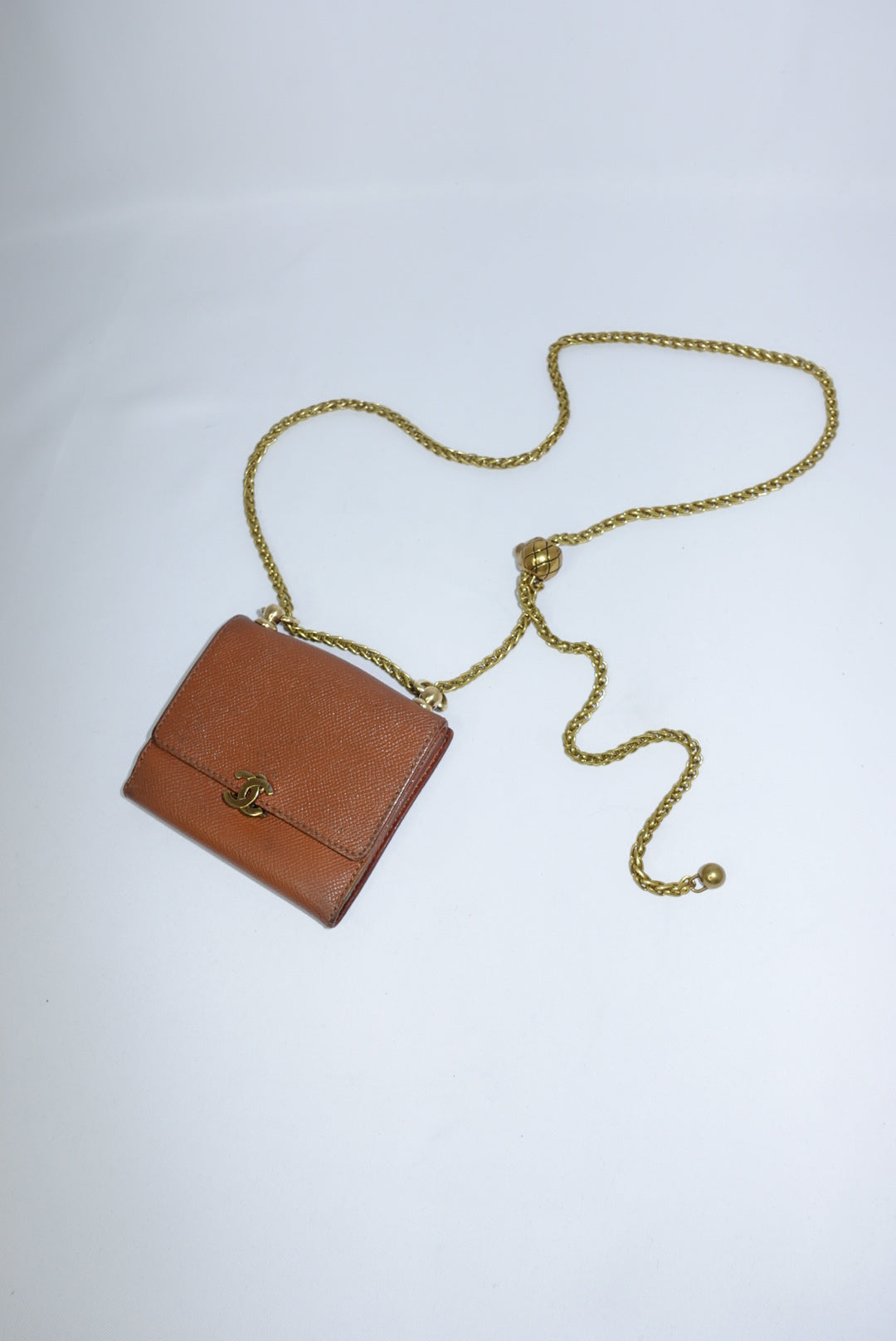 Re-Worked Chanel Vintage Caramel Brown Small W.O.C.