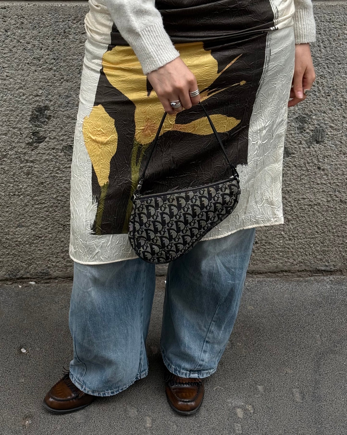 Christian Dior mini saddle bag monogram canvas designer shoulder bag