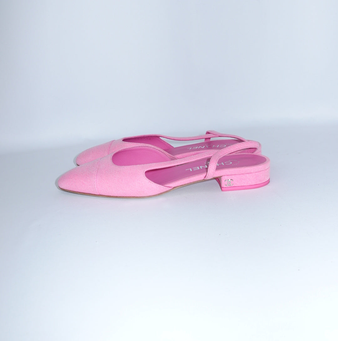 Chanel Pink Slingbacks
