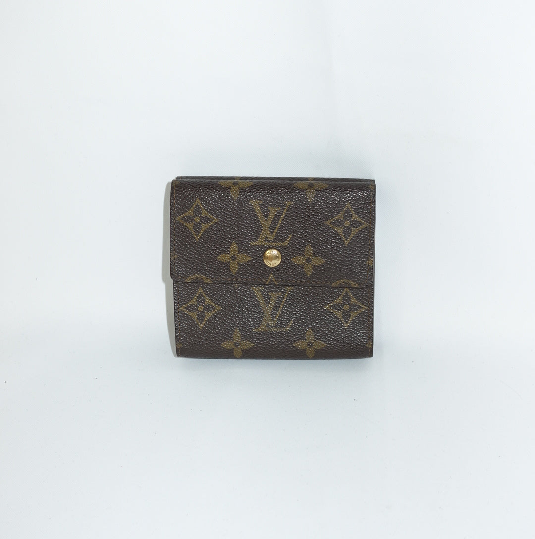  Classic Louis Vuitton folding wallet with card slots and coin pocket