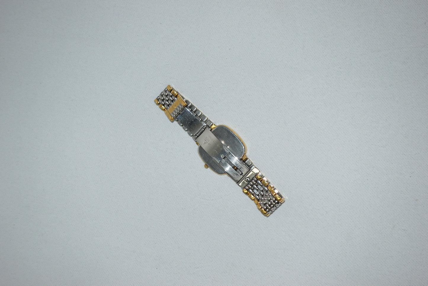 Orologio Omega De Ville rettangolare grande vintage color oro e argento