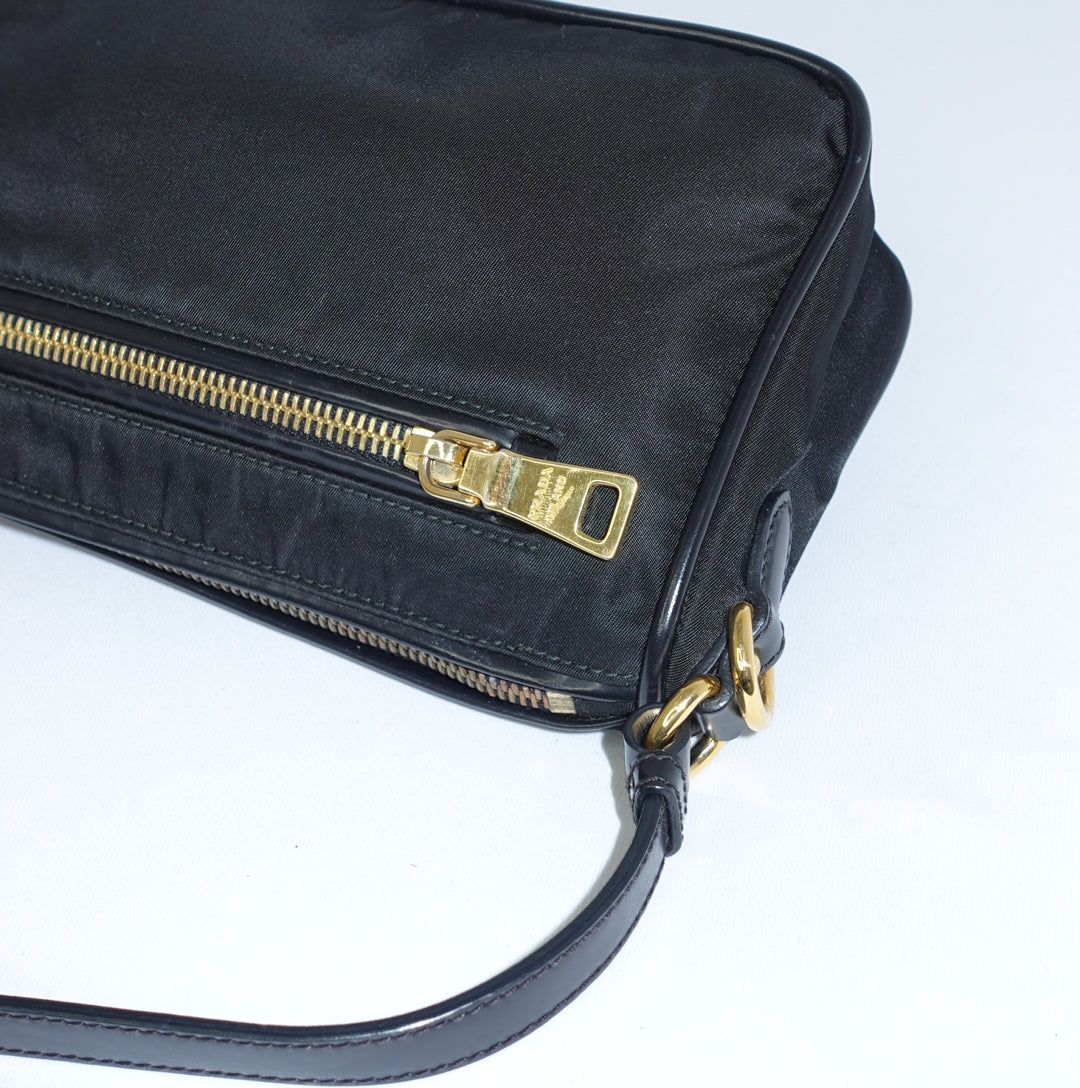 Prada Black Nylon Mini Shoulder Bag