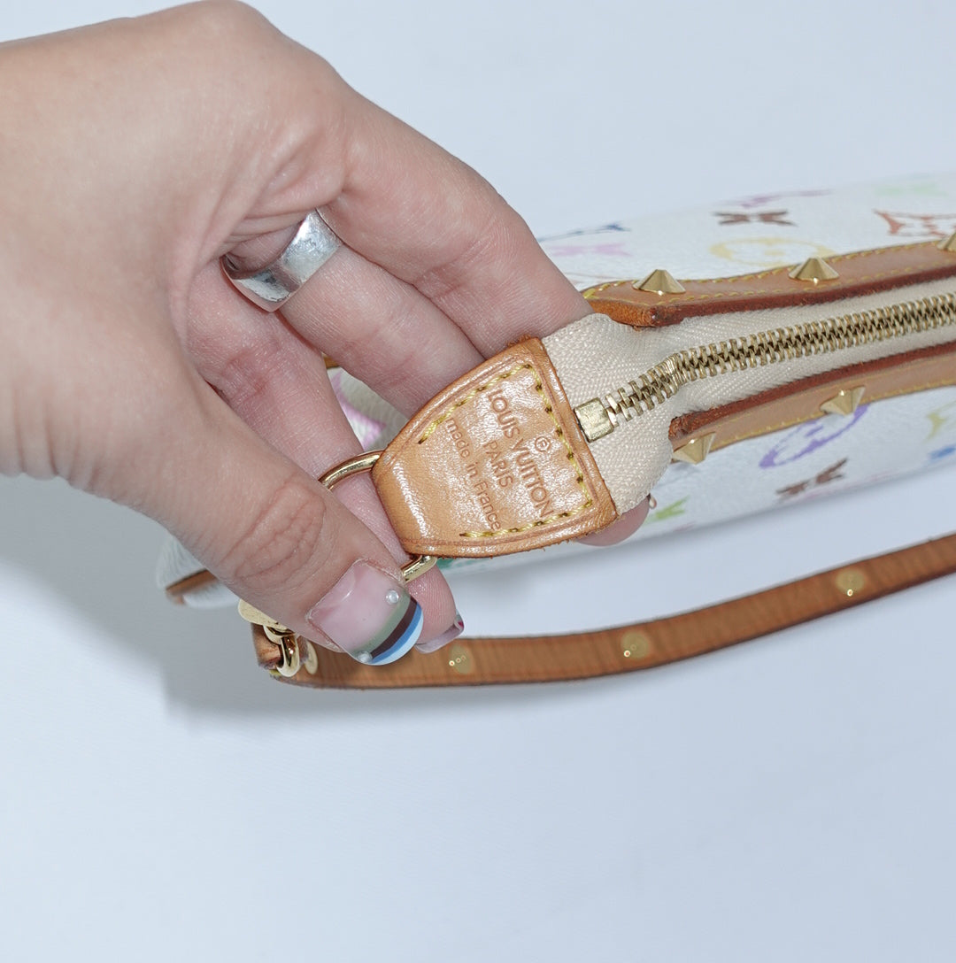 Louis Vuitton Murakami Pochette White Monogram Canvas