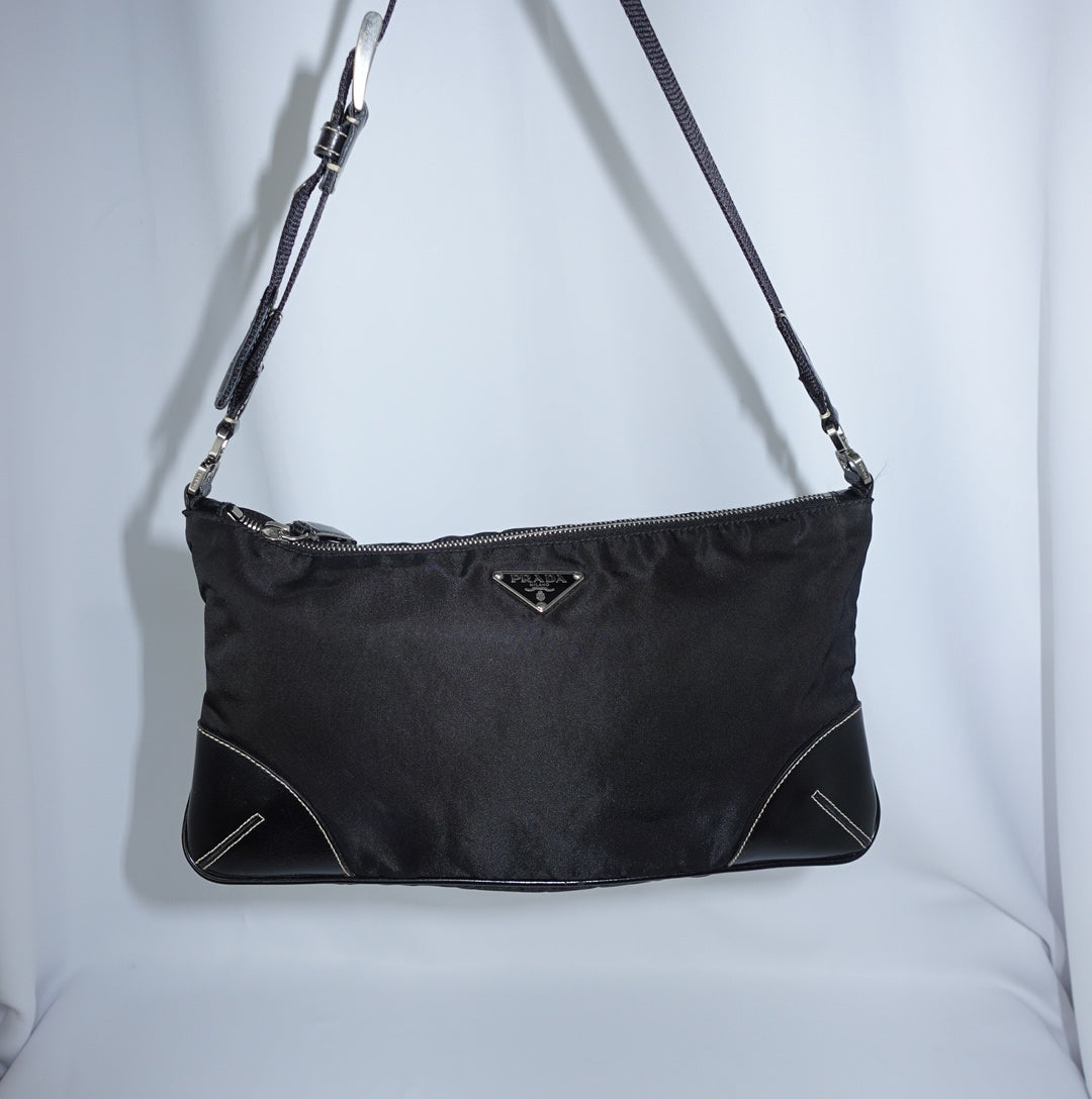 Prada Black Nylon Shoulder Bag