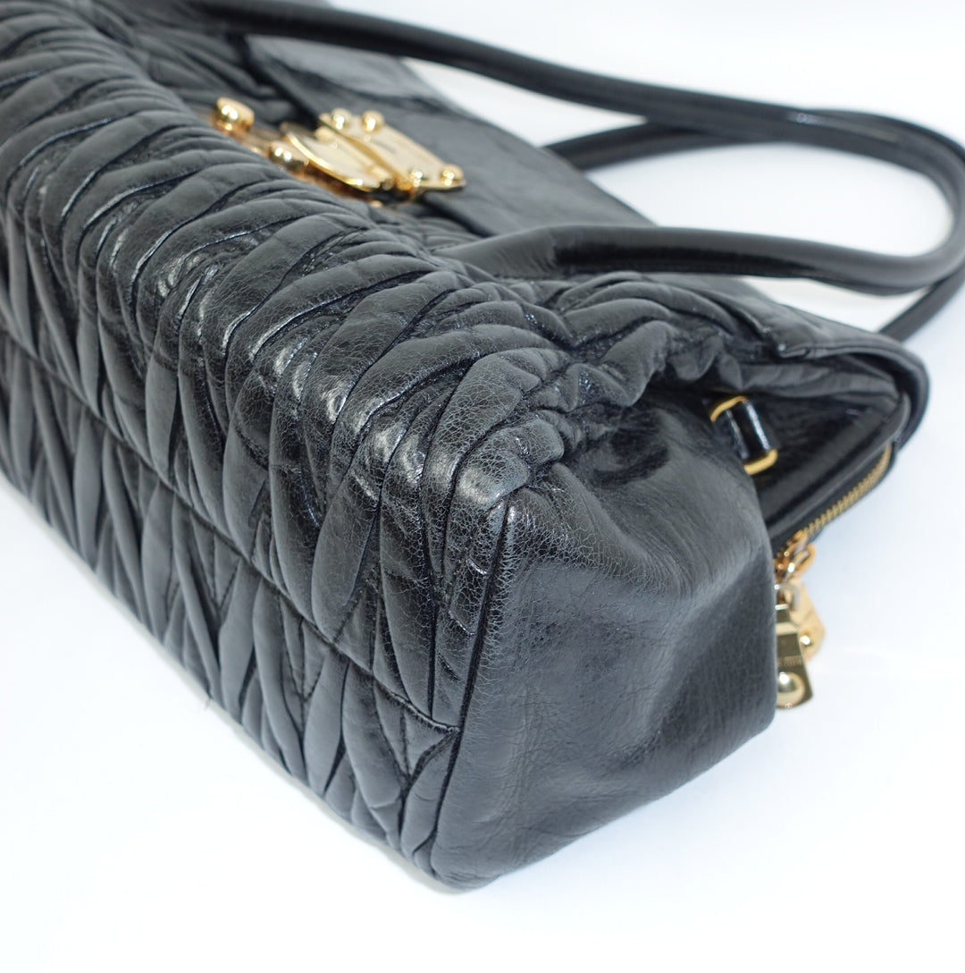 Miu Miu Matelasse Black Bag