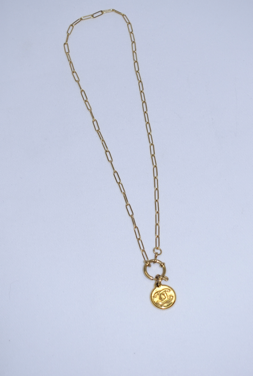 181. Re-Worked Chanel Logo Necklace
