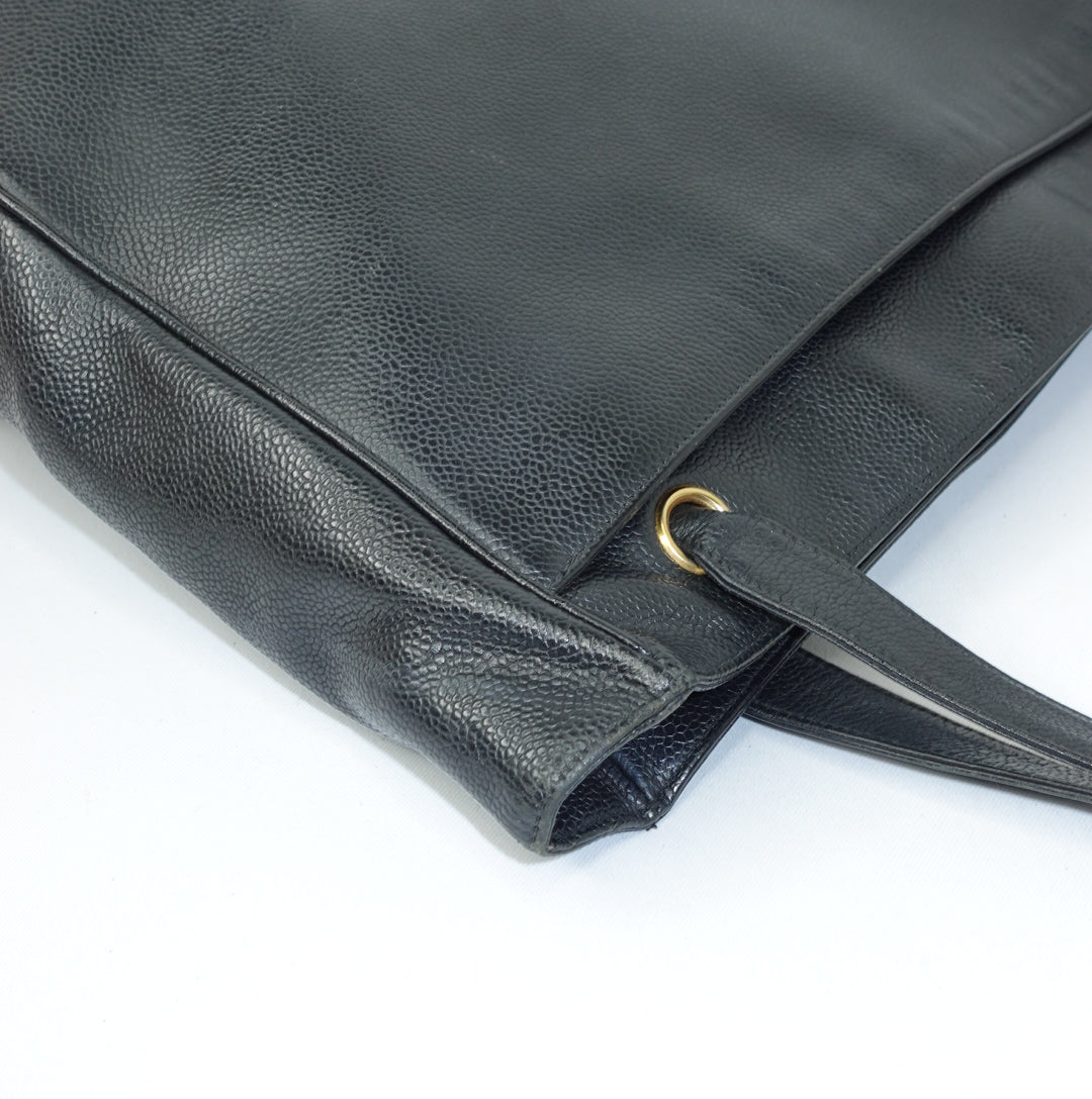 Chanel Black Leather Tote