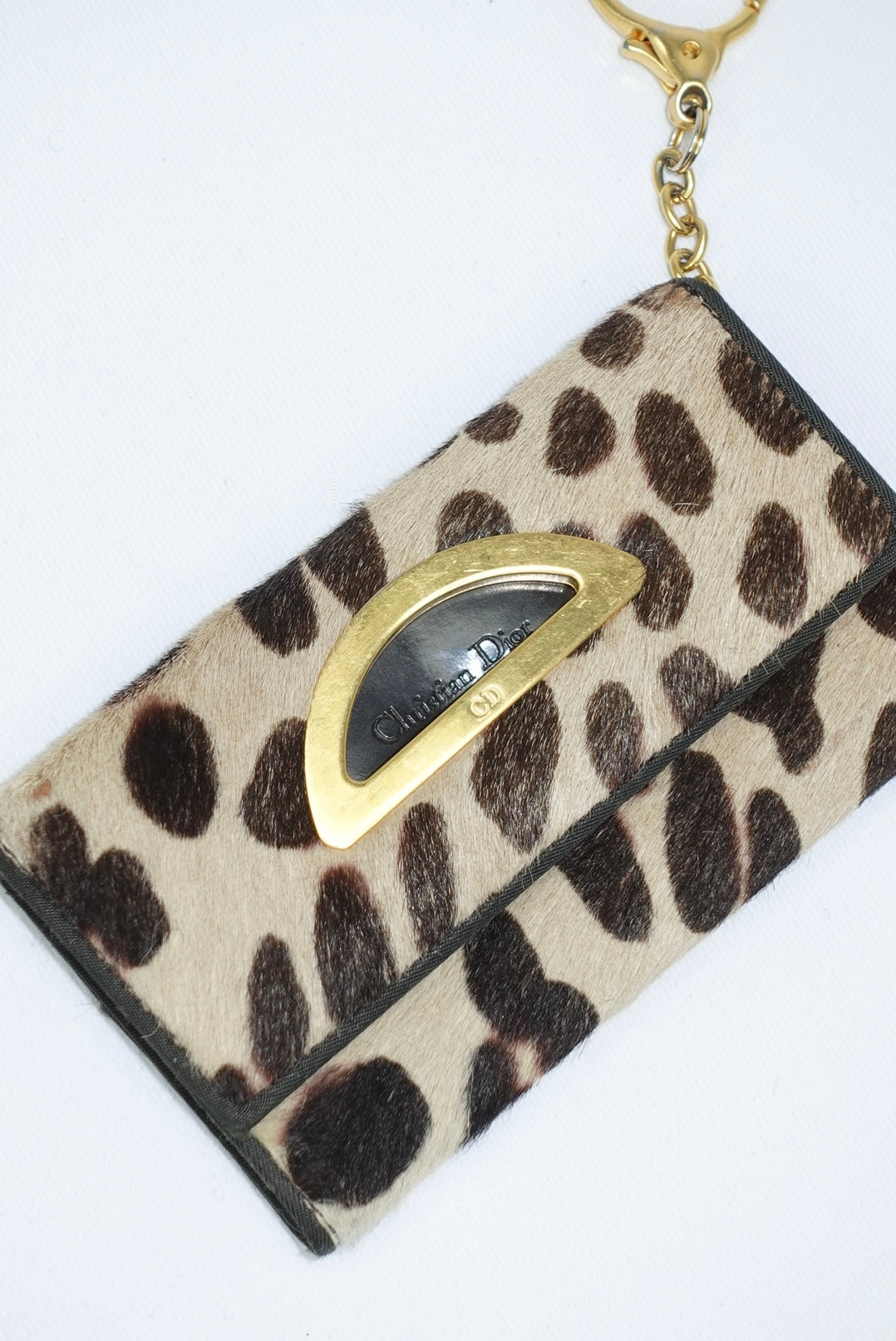 Christian Dior Malice Cheetah Pony Hair Vintage Cardholder
