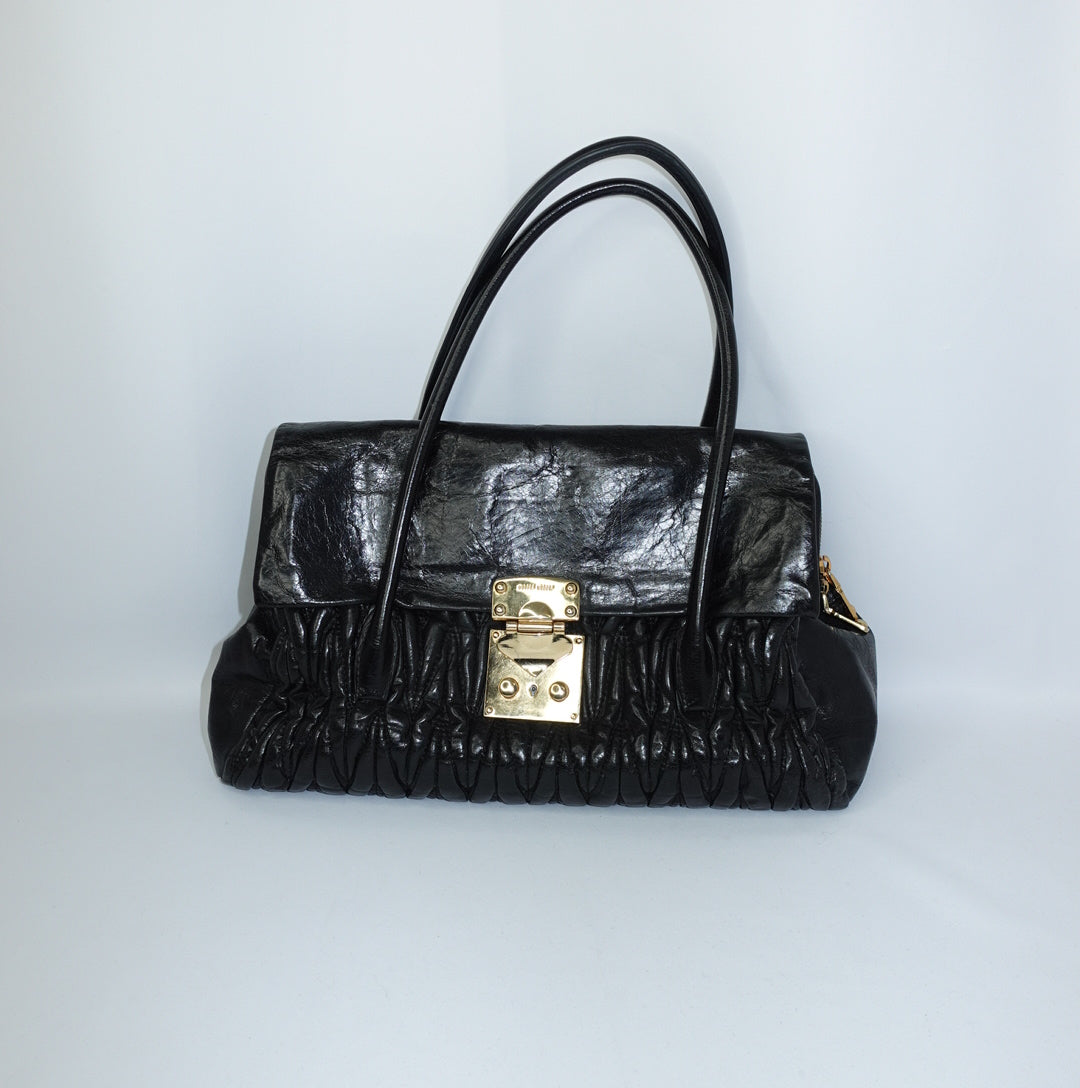 Miu Miu Matelasse Black Bag