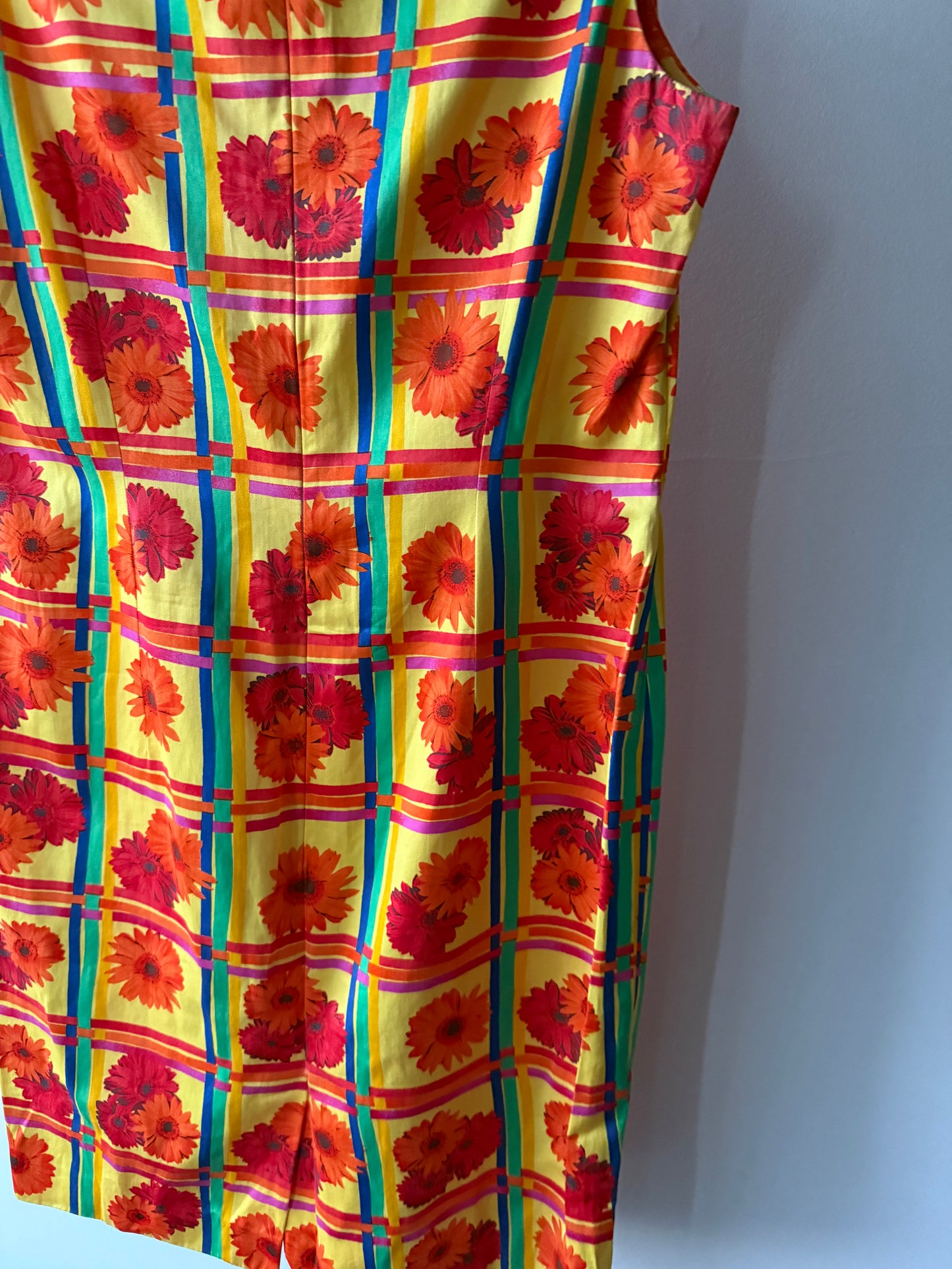 064. Escada Vintage Daisy Pattern Dress