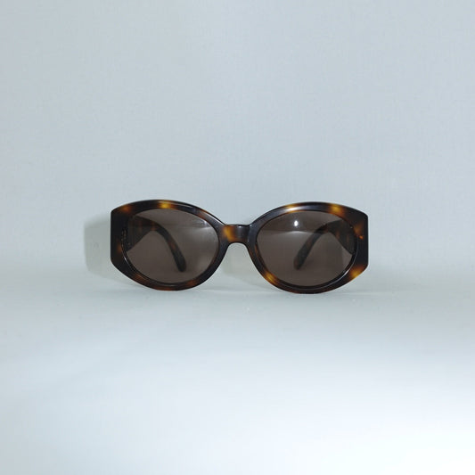 Yves Saint Laurent Tortoiseshell Sunglasses With Gold Logo