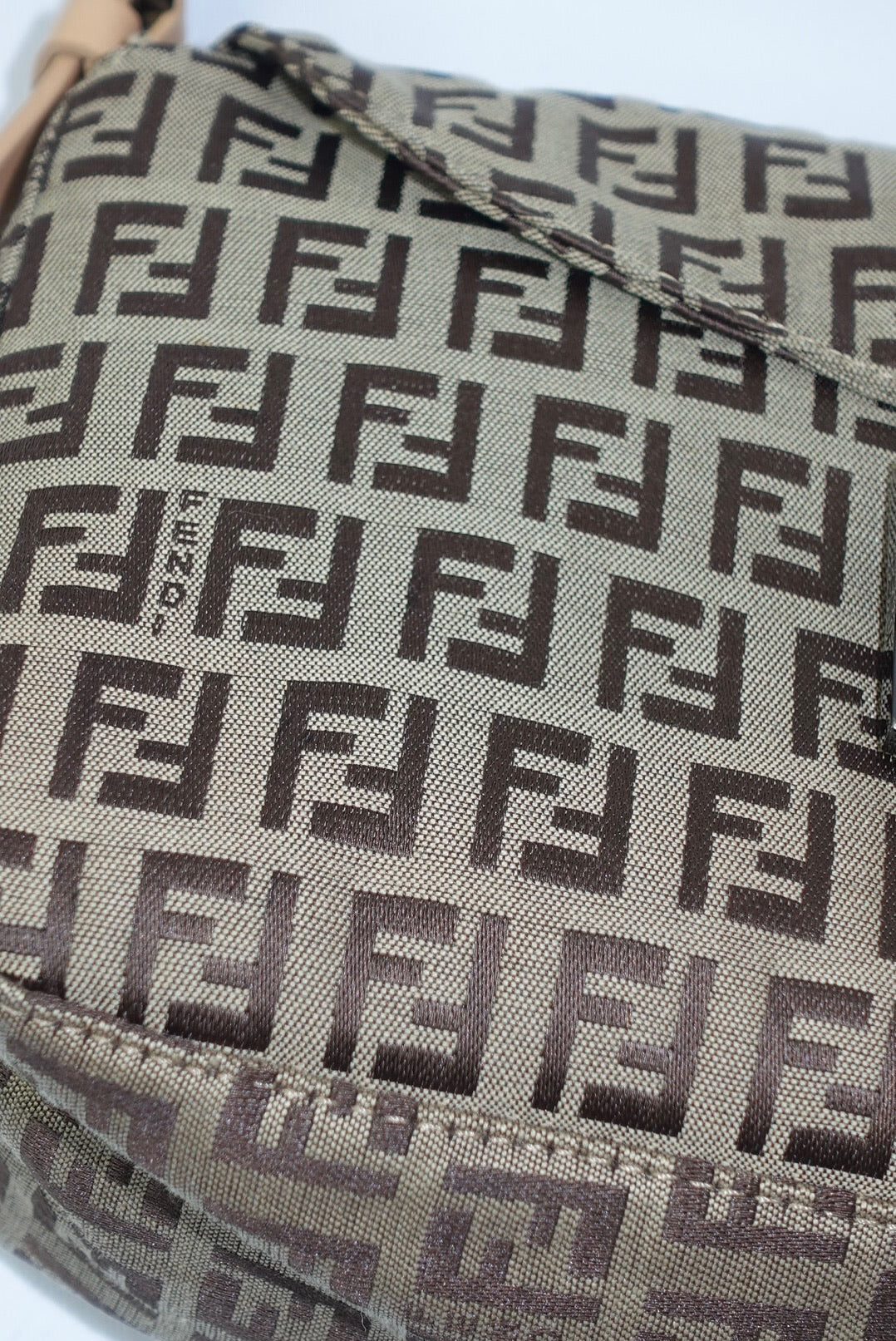 Fendi Vintage Baguette with FF Zucchini Brown Canvas