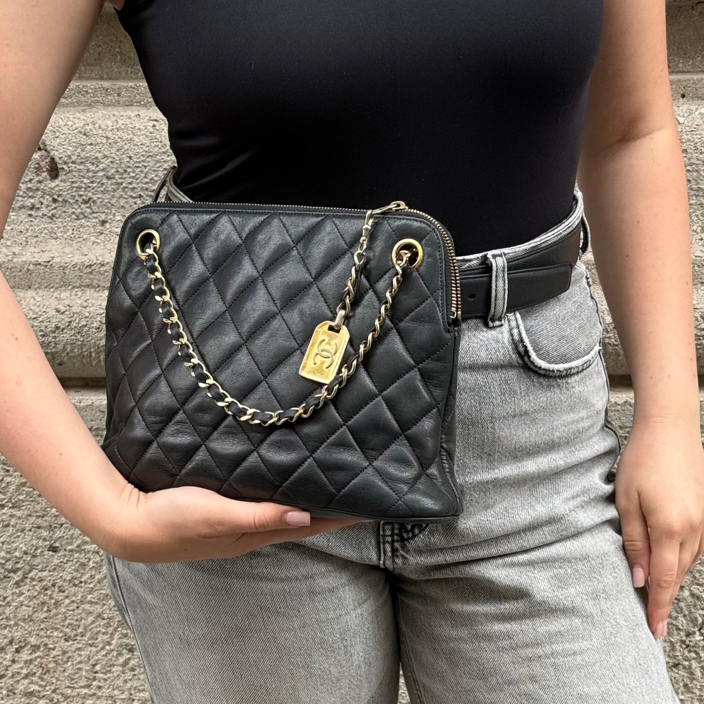 Chanel Quilted Dome Shoulder Bag