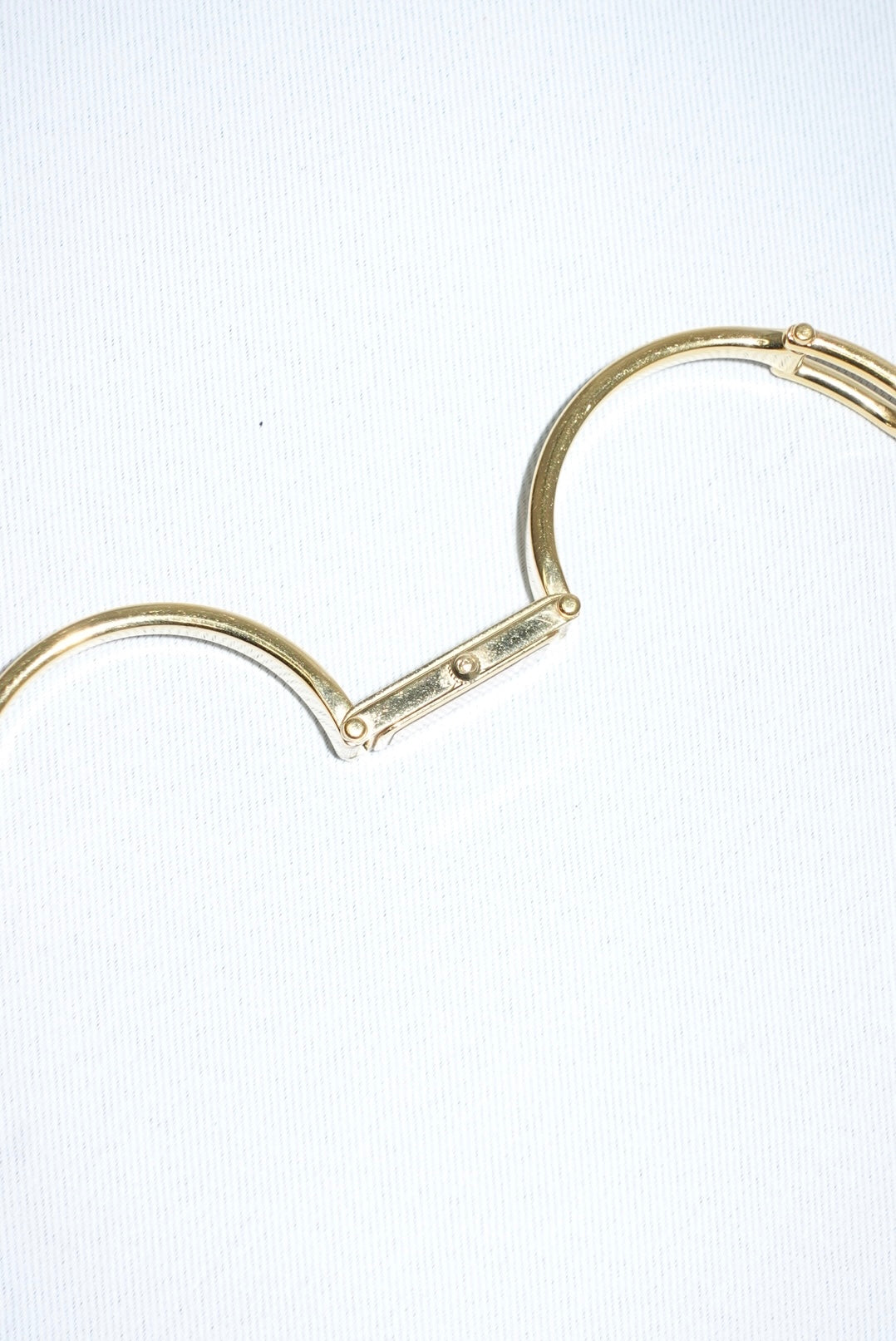 Gucci Vintage 1500L Horsebit Gold Watch With White Dial