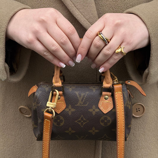 Louis Vuitton Nano Speedy Monogram w/ Long Strap