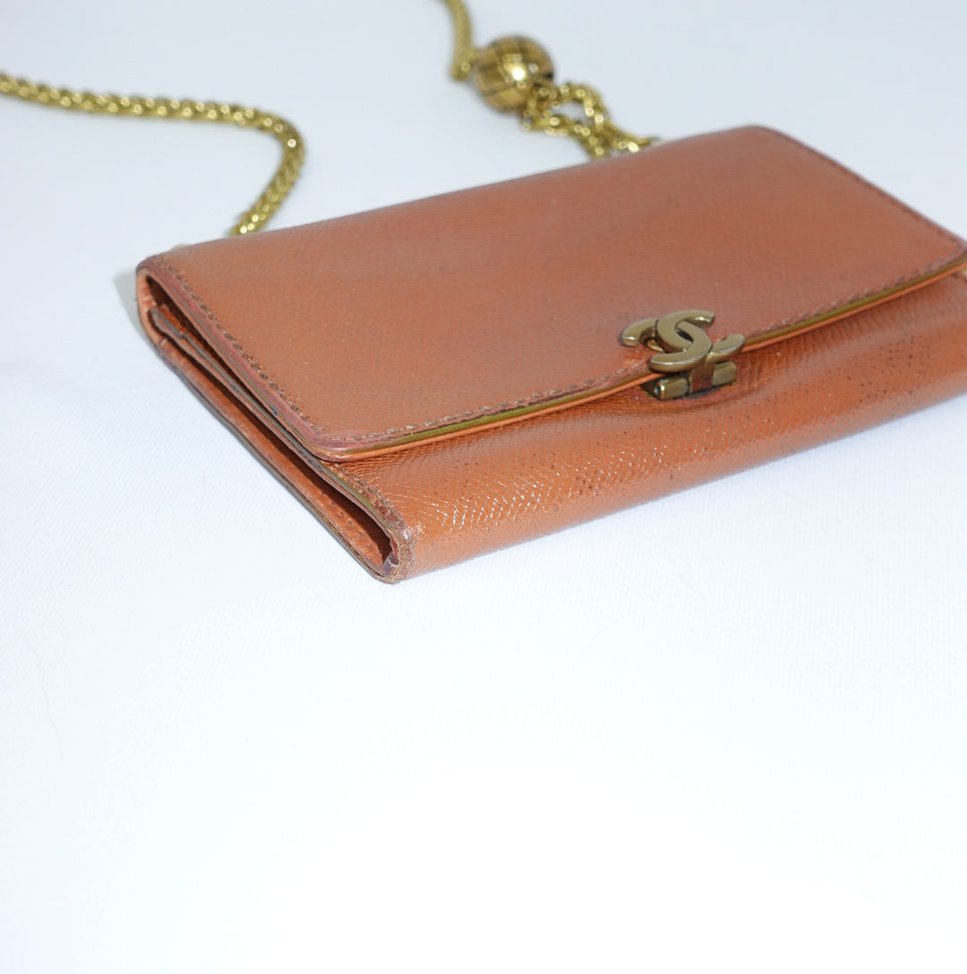 Chanel Caramel Wallet w/Chain