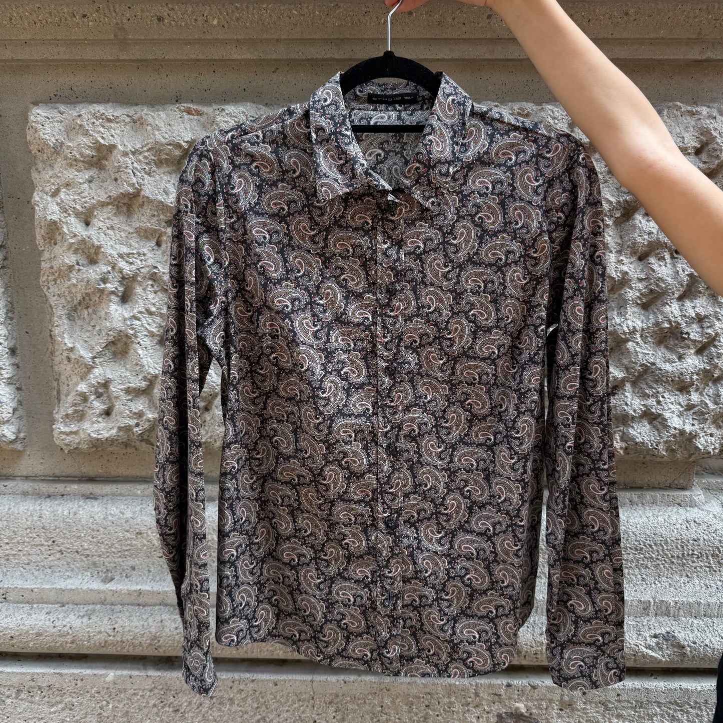 Camicia ETRO con stampa blu e rosa