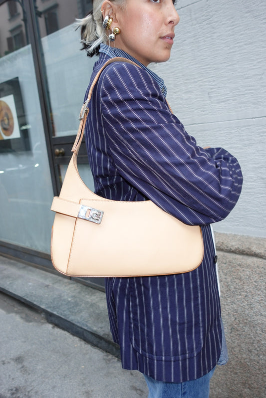 024. Ferragamo Beige Hobo Bag