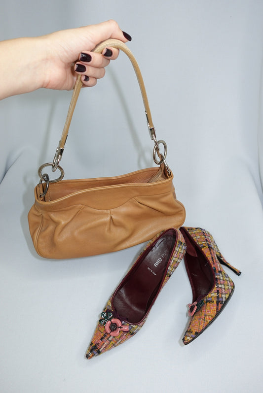 Vintage Sergio Rossi Shoulder Bag Beige