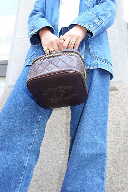 Chanel Vintage Chocolate Vanity Bag