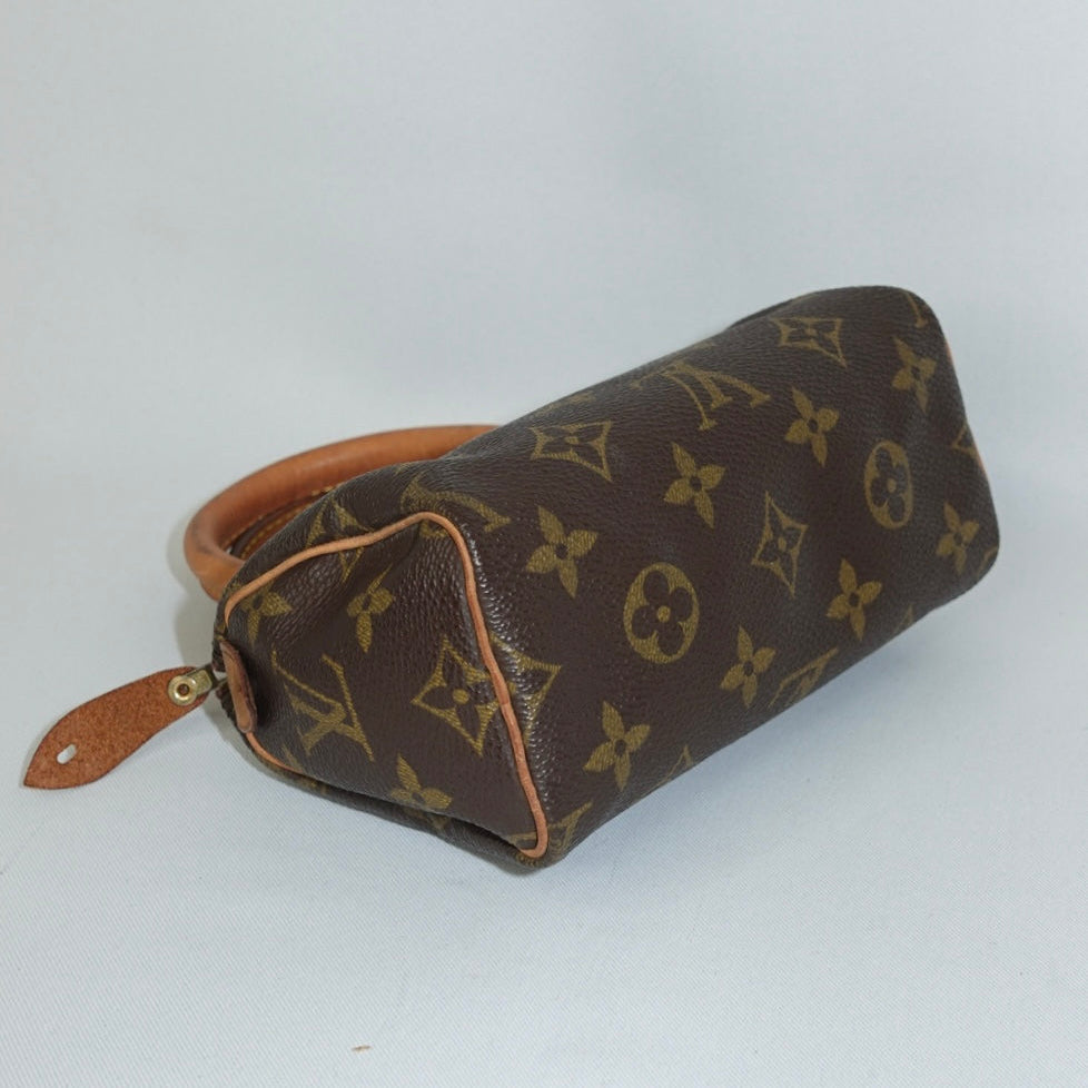 Louis Vuitton Nano Speedy Monogram con tracolla lunga