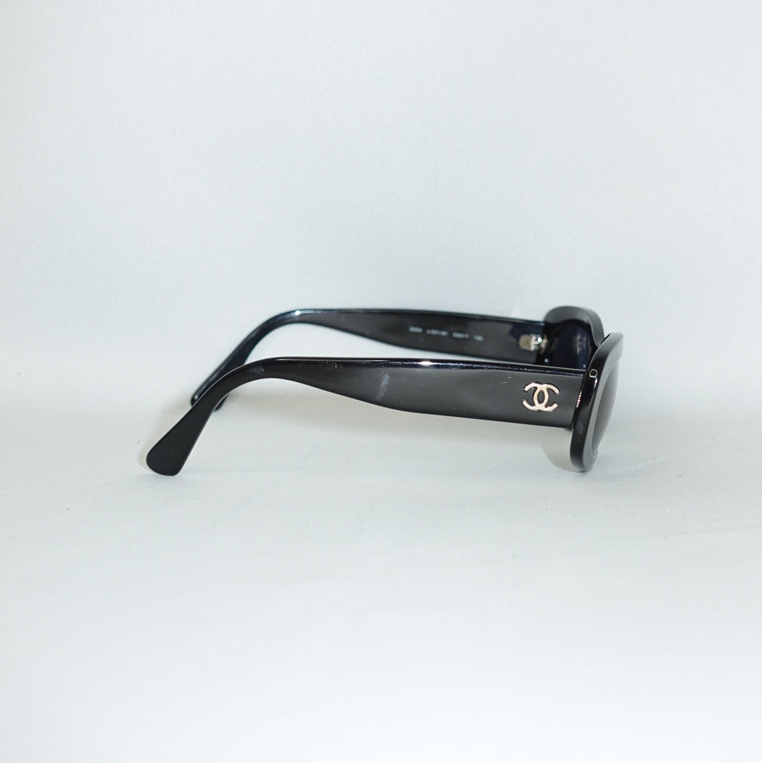 Chanel Camelia Black Sunglasses