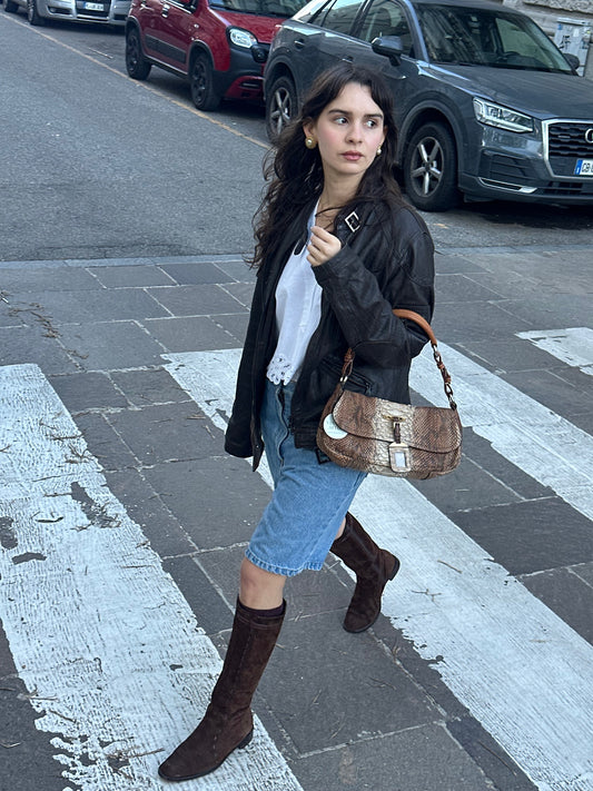 Brown Leather Motorcycle Jacket