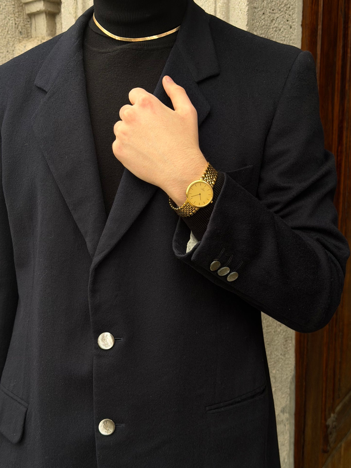 Omega Round De Ville Large Vintage Gold Toned Watch